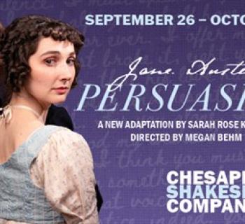 Marissa Chaffee as Anne Elliot, Joe Carlson as Captain Frederick Wentworth Photo