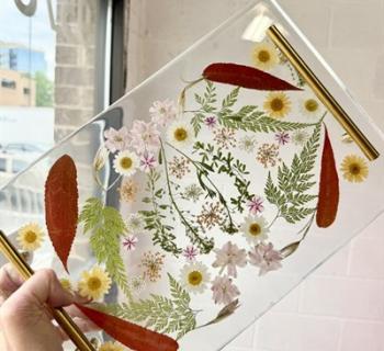 Floral Resin Tray Photo