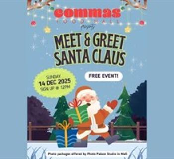 Join us for some holiday fun and snap a pic with Santa at our Meet N' Greet event! Photo