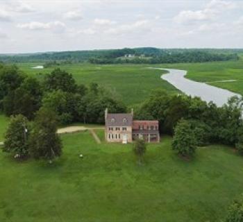The manor house overlooks the Patuxent River. Photo