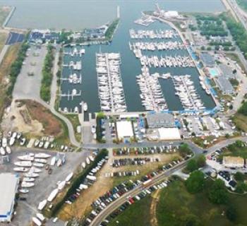 Aerial view of Bay Bridge Marina Photo