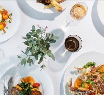 Plates of food from the Stars at The Inn at Perry Cabin Photo