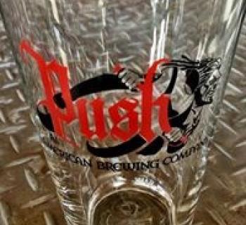 Push American Brewing Company beer glass Photo