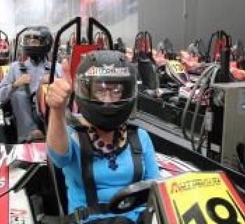 Speed racing at Autobahn Indoor Speedway Photo