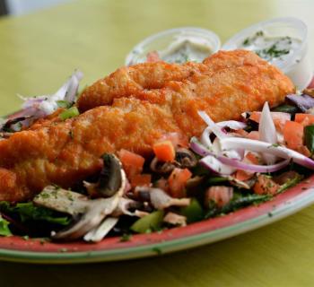 Hot battered fish Photo