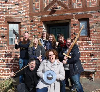 Gamers at the castle Photo