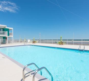 Ocean front pool on the boardwalk. Photo
