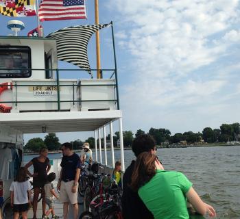 People aboard the Oxford-Bellevue Ferry Photo