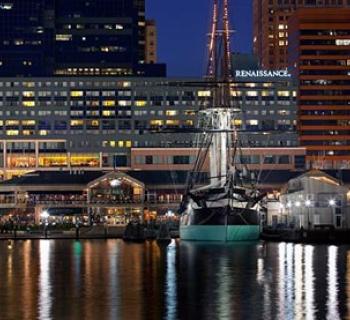 Renaissance Baltimore Harborplace Hotel exterior view across Harbor Photo