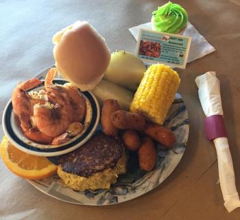 Steamed shrimp Photo