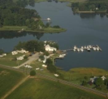 Drury's Marina Fishing Center aerial view Photo