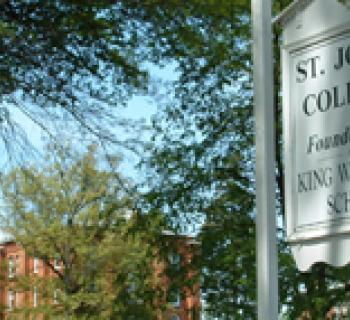 photo of St. John's College sign Photo