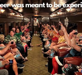 Exclusive, educational & entertaining craft beer experiences aboard Western Maryland Scenic Railway. Photo