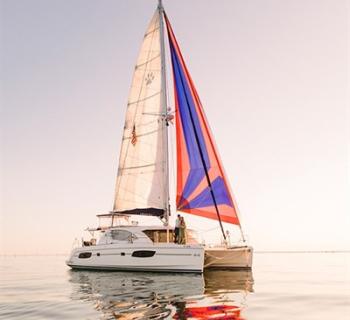 Experience the Chesapeake Bay on our beautiful Leopard 44 sailing catamaran.  Photo
