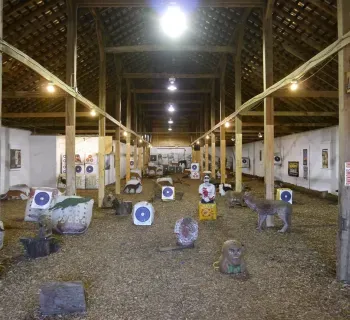 Indoor range at Deer Creek Archery. Photo