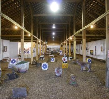 Indoor range at Deer Creek Archery. Photo