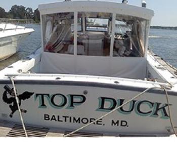 Capt Butch Geho's "Top Duck" Charter Boat. Photo