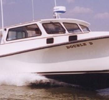 The "Double D" is a 46 foot custom built fiberglass charter boat. Photo