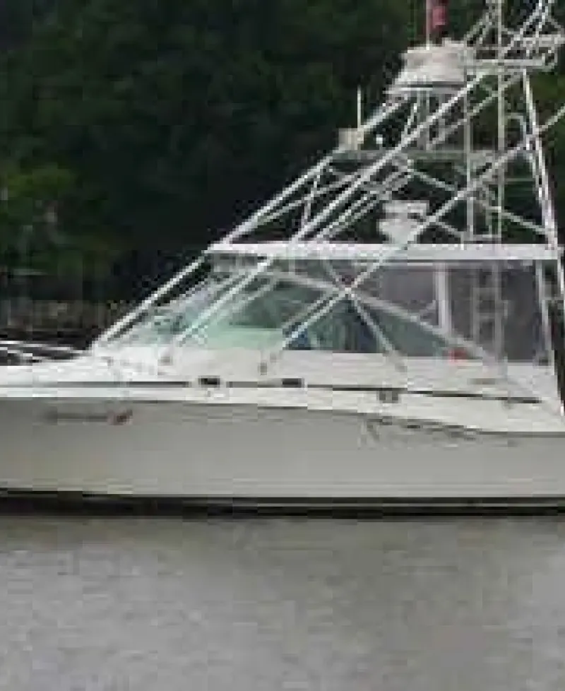 Welcome aboard the Special K, a 35' fiberglass sport fishing vessel. Photo