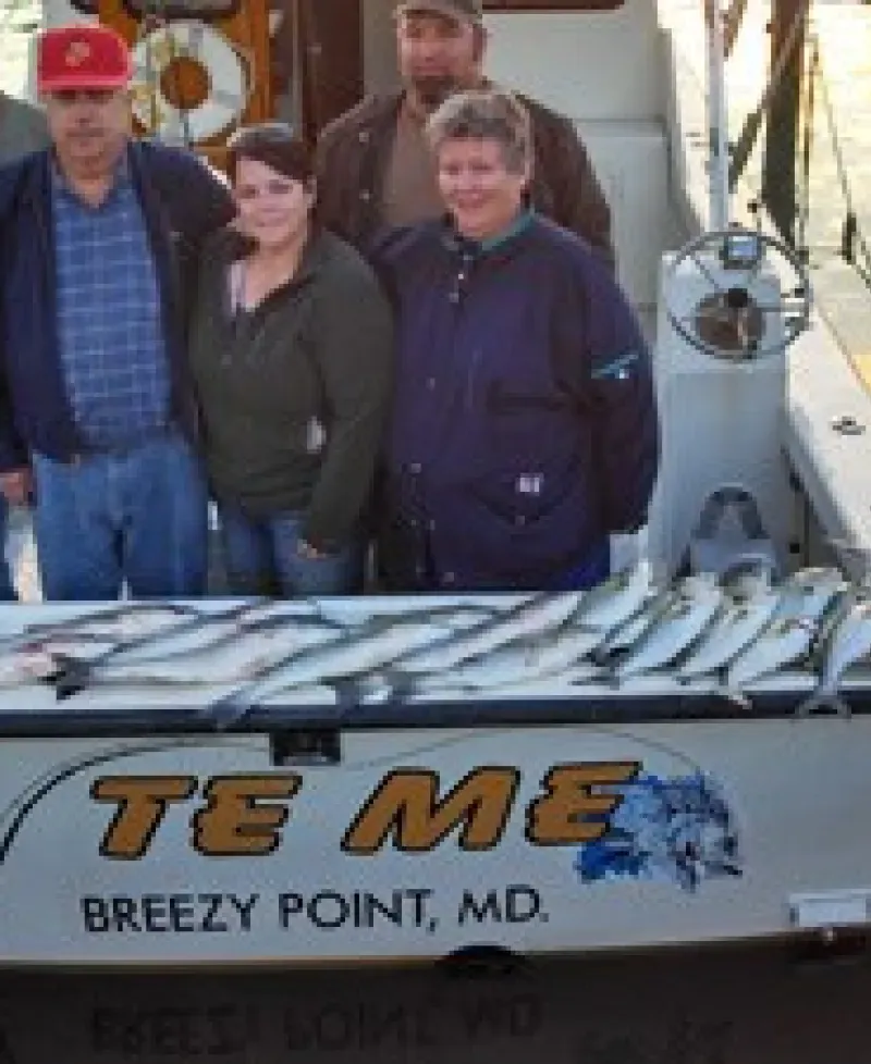 Bite Me Charter after a happy time fishing. Photo