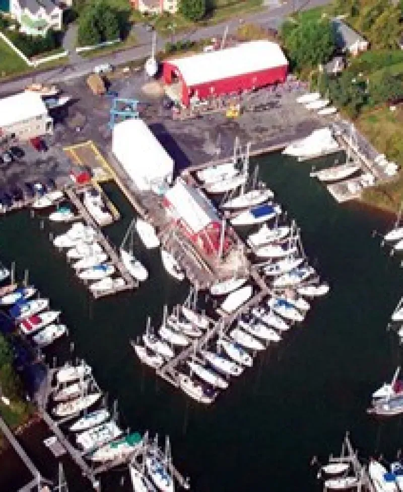 Overhead view of Hinckley Yacht Services Photo