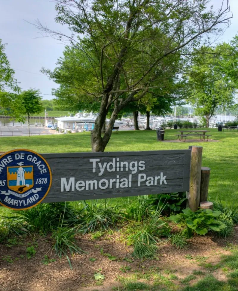 Millard Tydings Memorial Park signage Photo