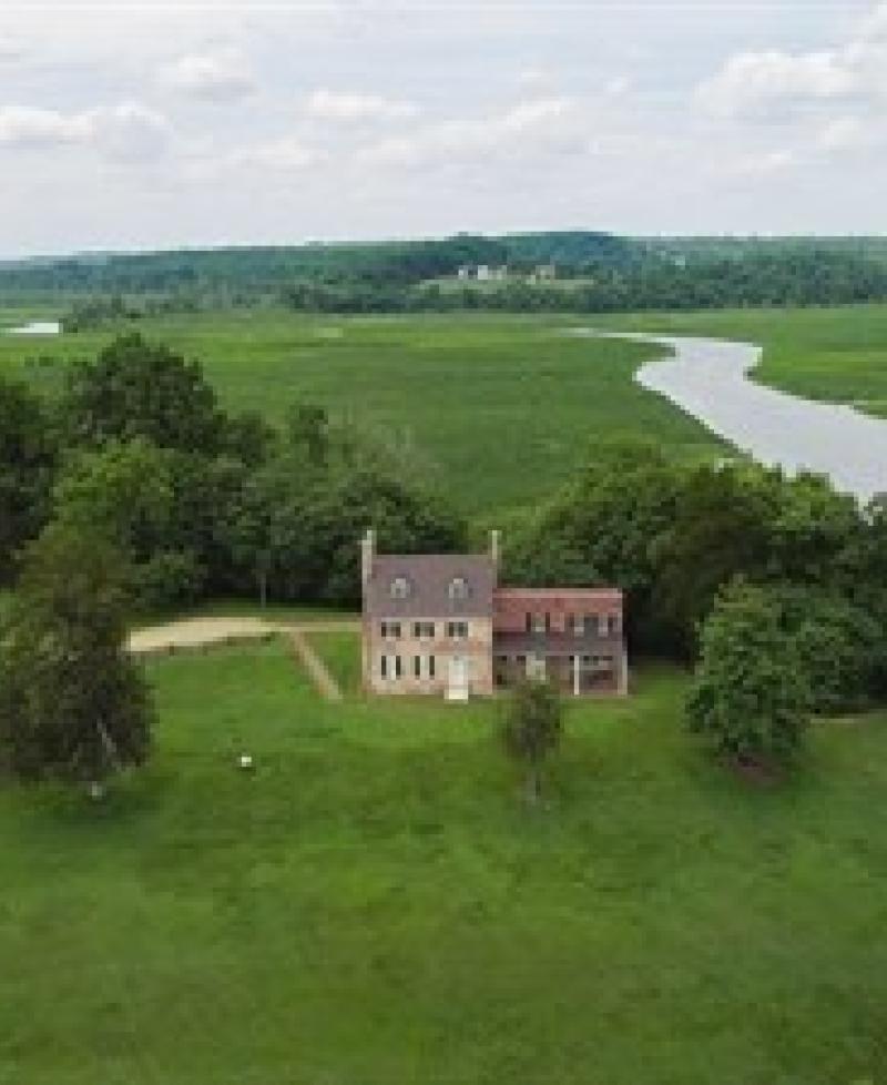The manor house overlooks the Patuxent River. Photo