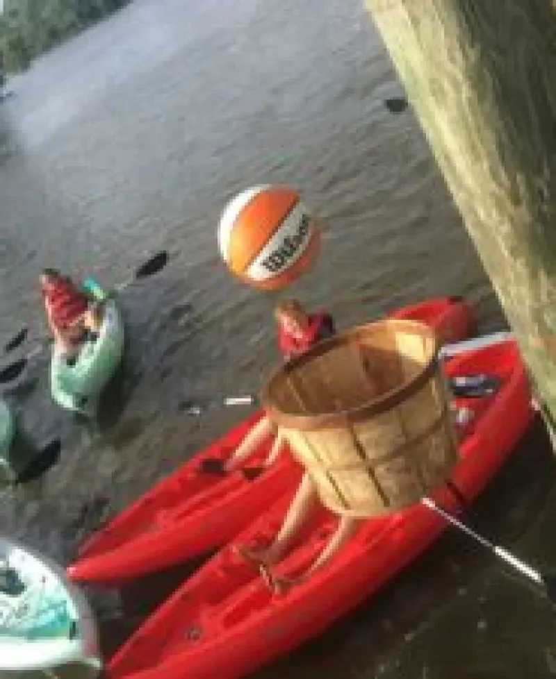 Kids in kayaks Photo