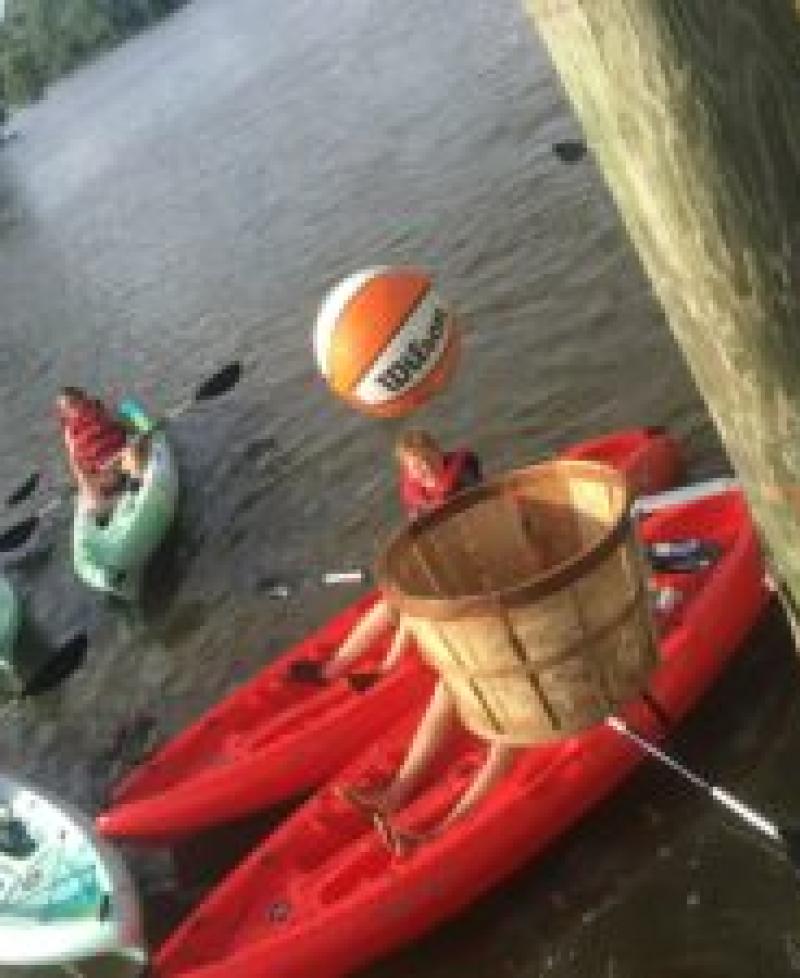 Kids in kayaks Photo