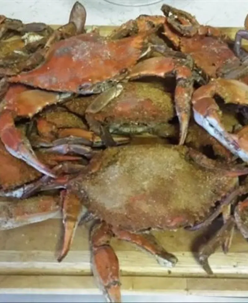 Steamed crabs at Gay's Seafood Photo