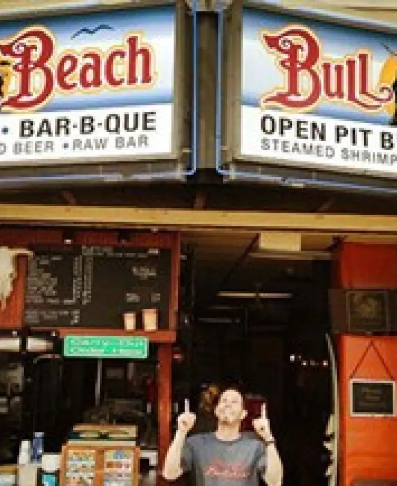 Bull on the Beach-2nd Street Photo