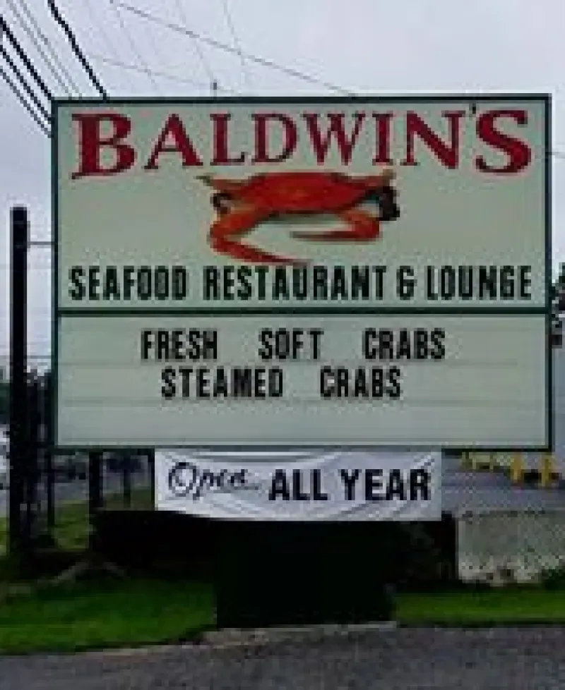 Baldwin's Seafood Restaurant and Lounge signage Photo