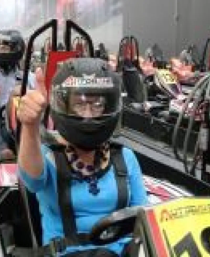 Speed racing at Autobahn Indoor Speedway Photo