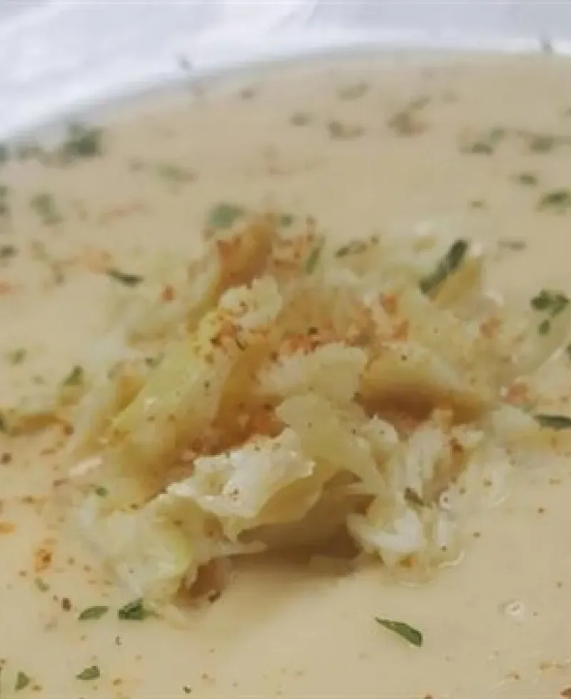 Cream of crab soup Photo