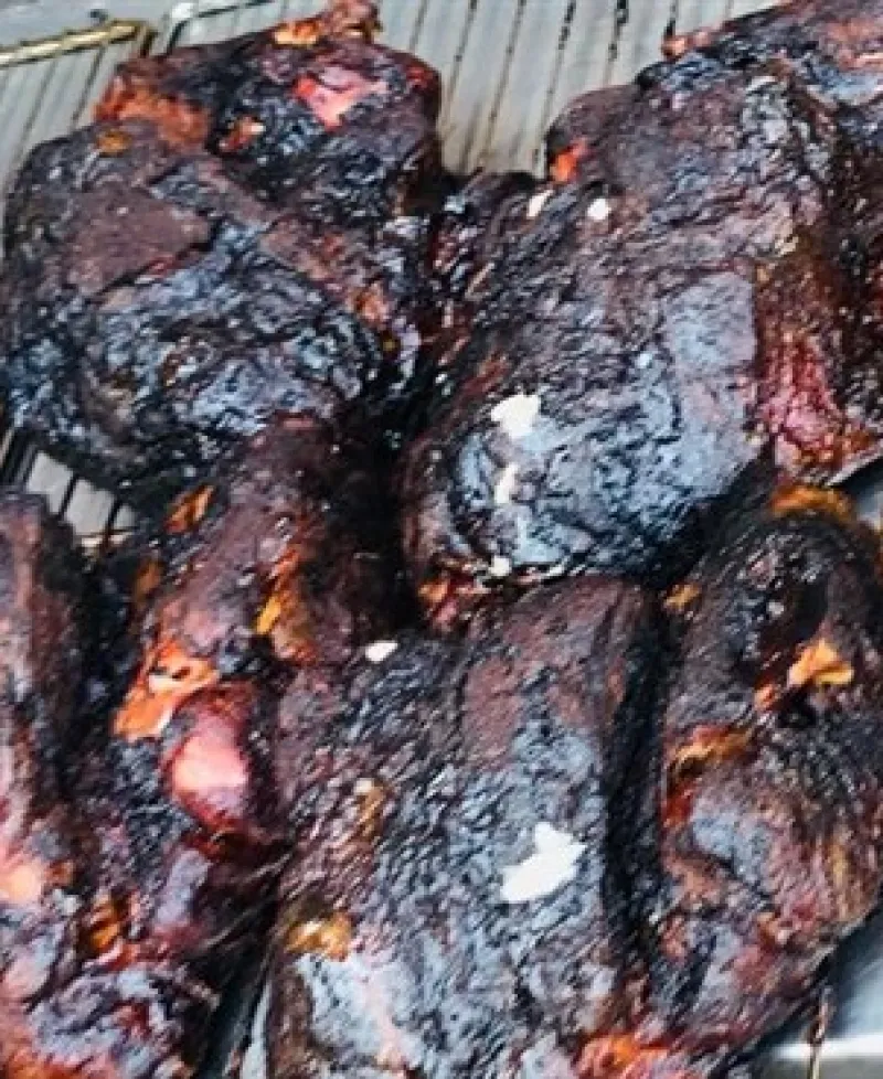 Fresh pork from the smoker Photo