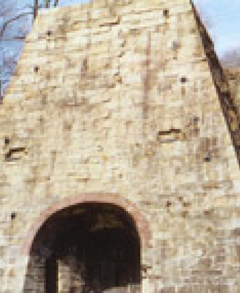 Entrance to stone blast furnace Photo