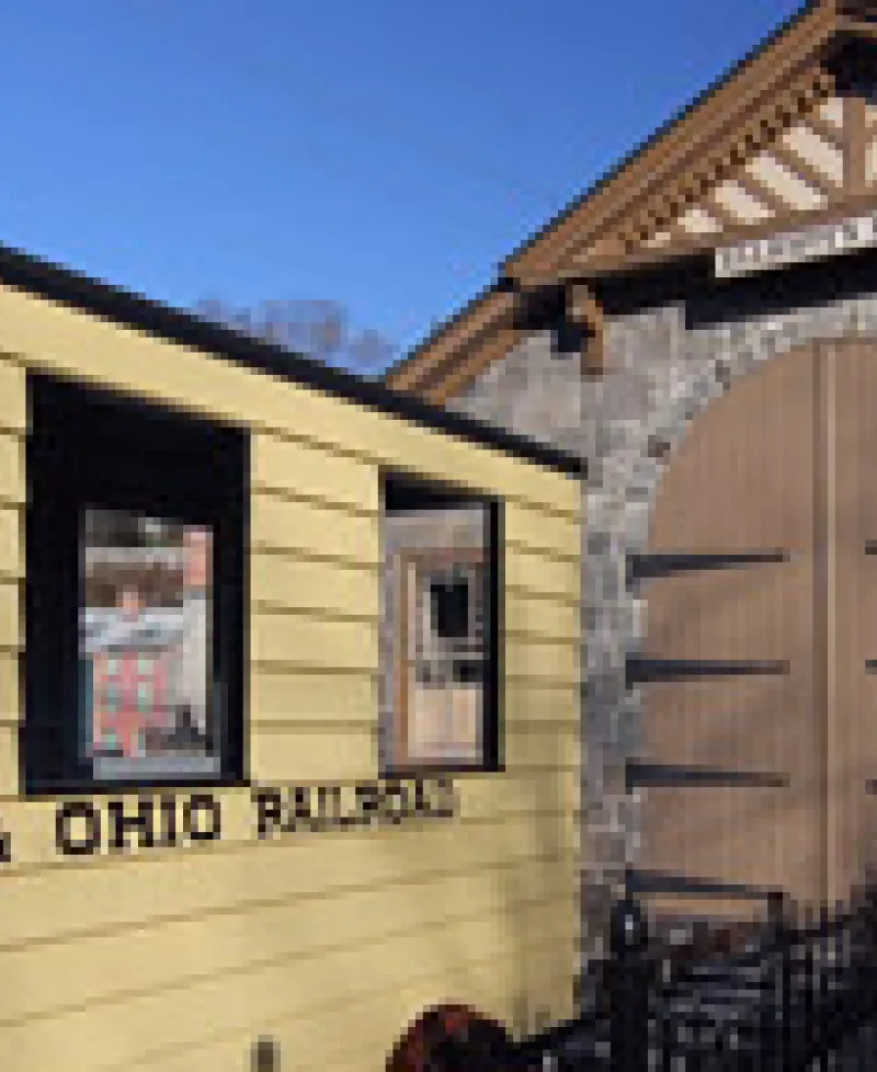 Train at B&amp;O Railroad Station Museum in Ellicott City Photo