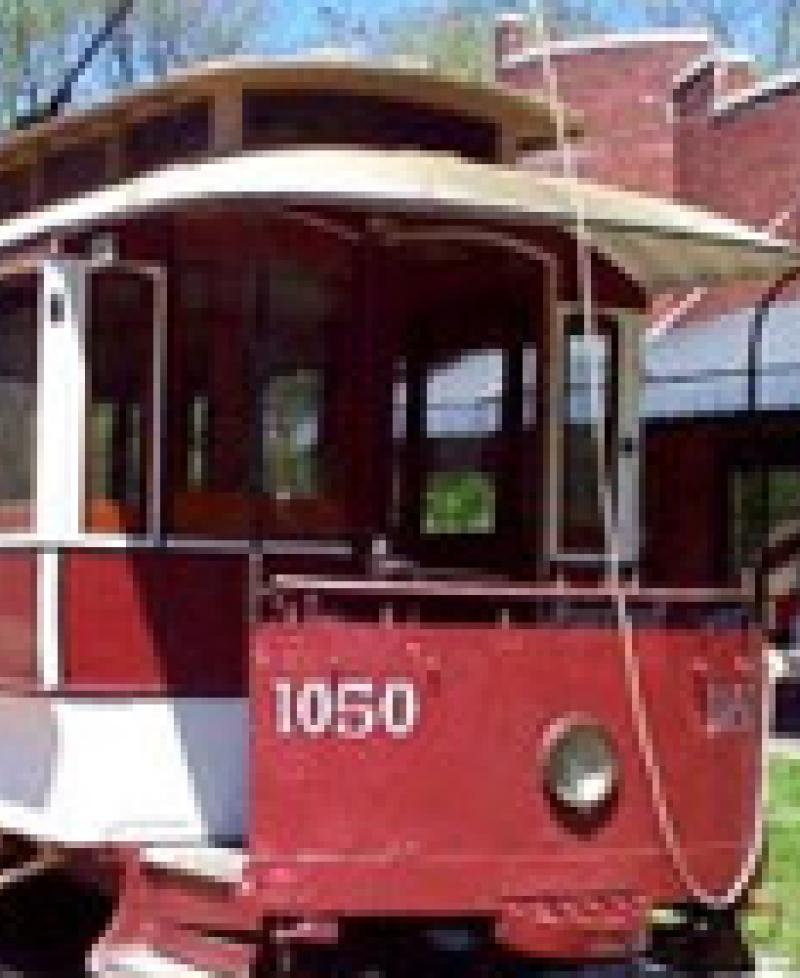 Old red streetcar Photo