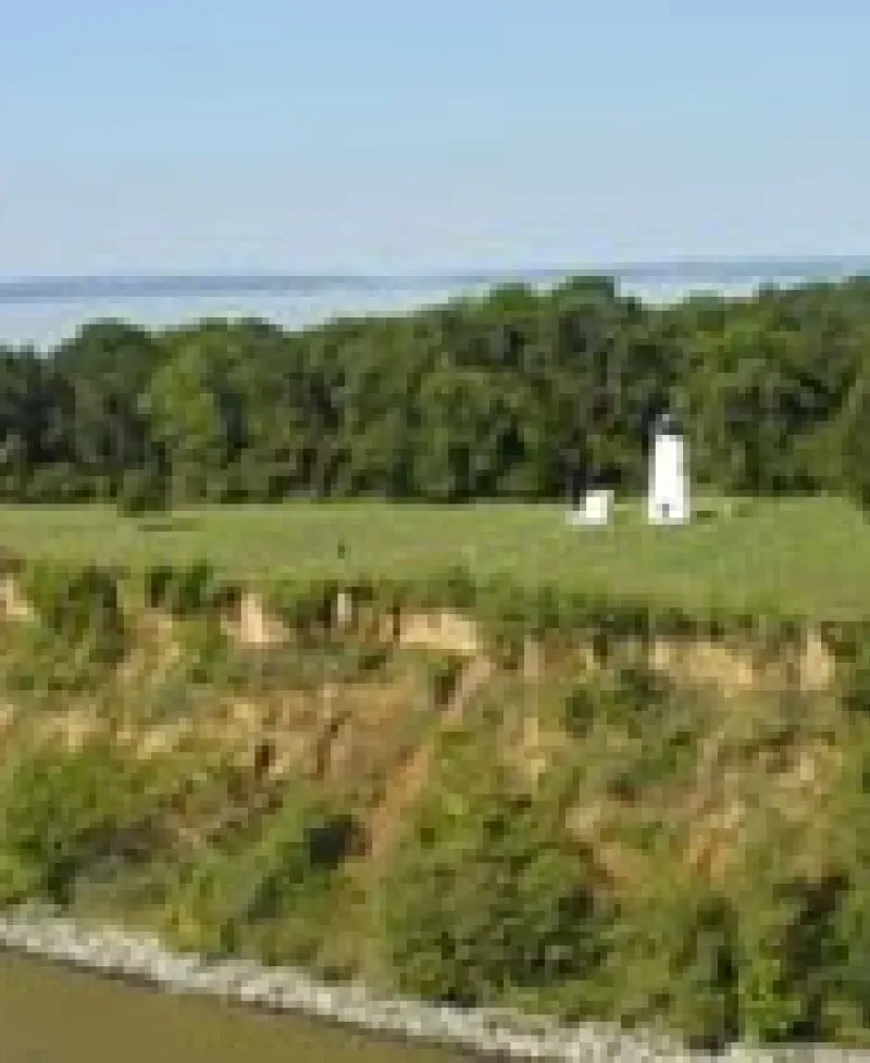 Aerial view of Turkey Point Lighthouse located at Elk Neck State Park Photo