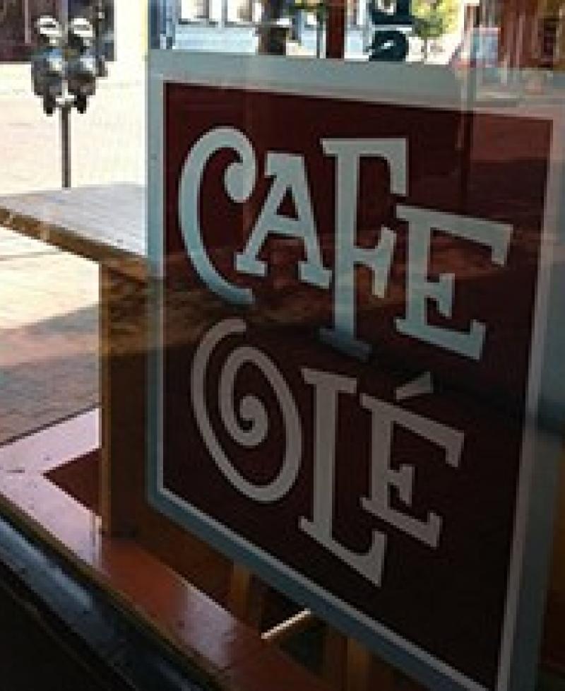 Cafe Ole looks out onto West St. in Annapolis. Photo