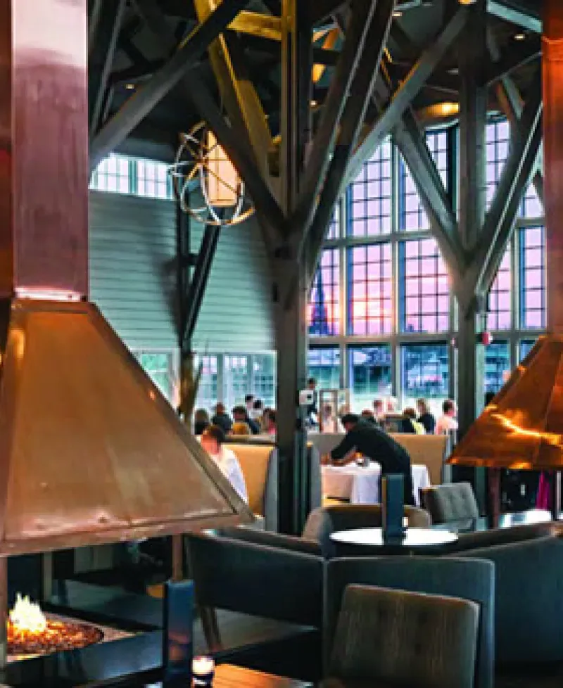Chart House Annapolis interior shows its historic boat house past Photo