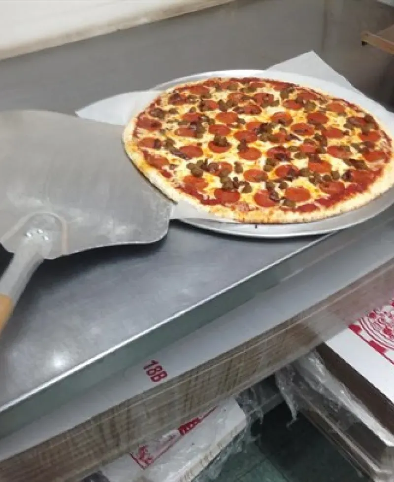 Freshly made pizza.  Photot Photo