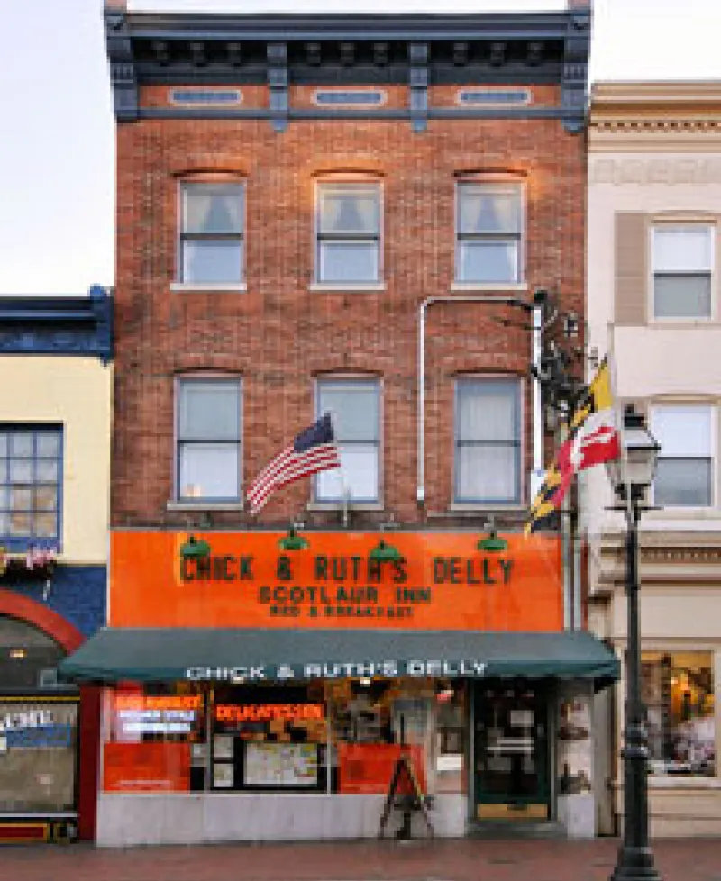 Brick exterior of Chick &amp; Ruth's Delly Photo