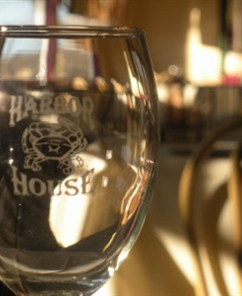 Wine glass in restaurant Photo