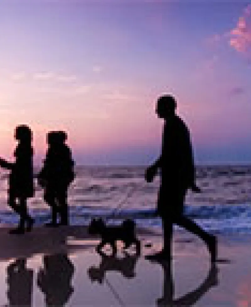 OC Visitors on the Beach at Sunset Photo