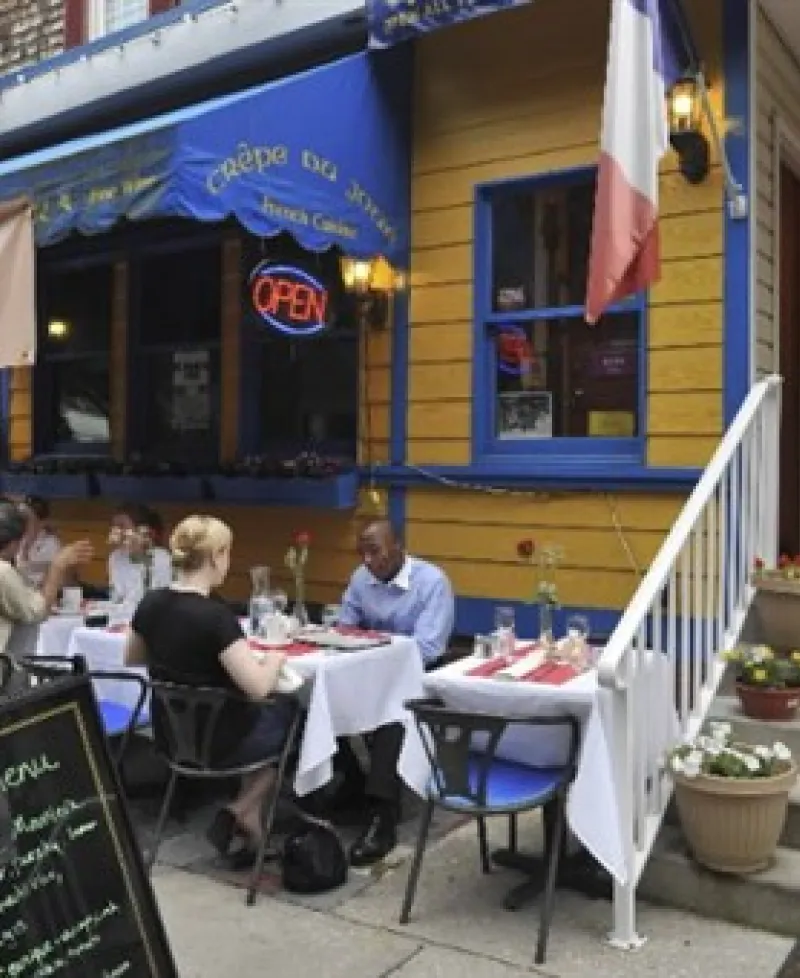 French cafe style dining at Crepe Du Jour. Photo