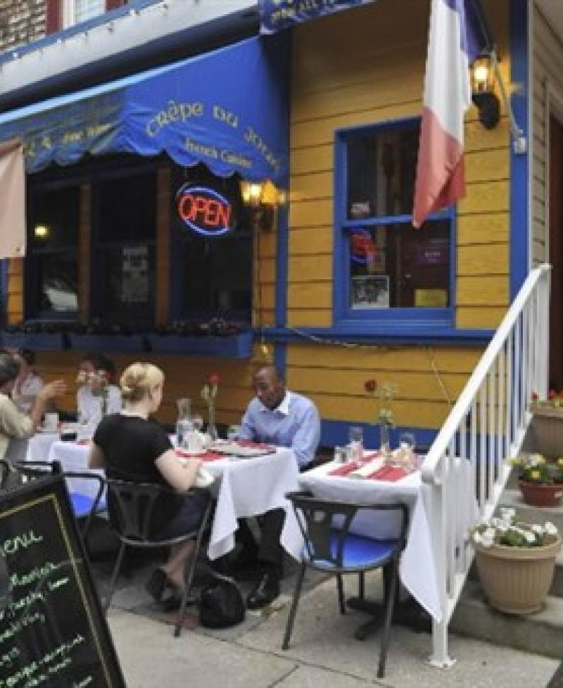 French cafe style dining at Crepe Du Jour. Photo