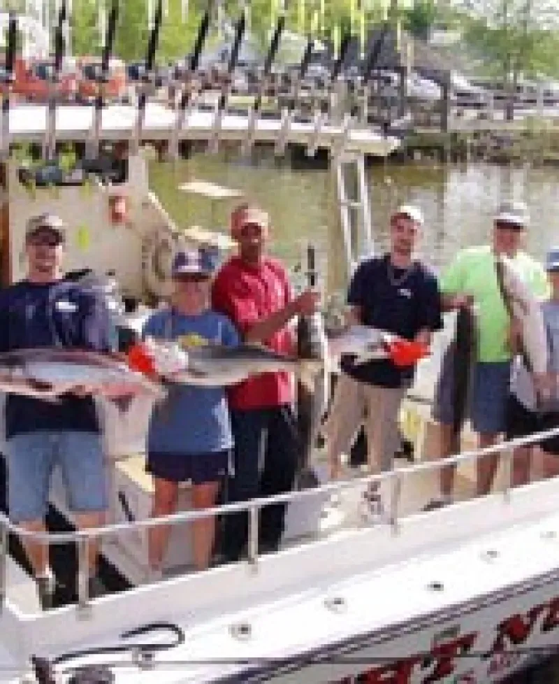 Charter boat passengers ready for a day on the Bay. Photo