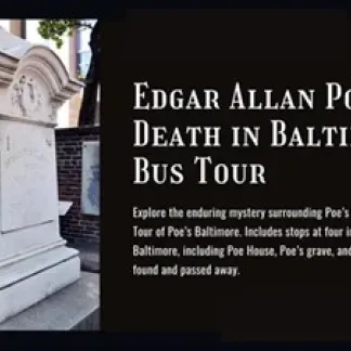 Edgar Allan Poe's grave at Westminster Hall &amp; Bus tour event description  Photo
