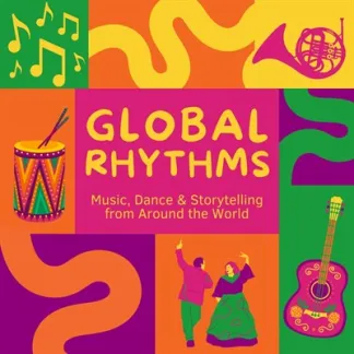 Global Rhythms colorful graphic with illustrations Photo